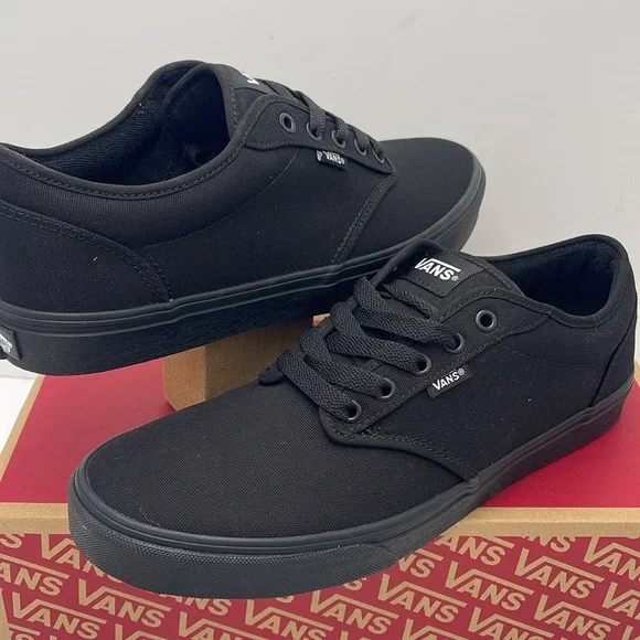 Vans Men's Black Canvas Sneakers Atwood (Canvas) Black/Black
VN000TUY186 - Picture 10 of 16